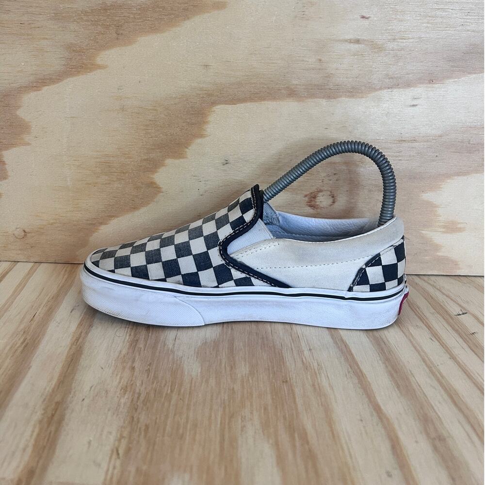 VANS - Classic Slip-On Checkeredboard - Sneakers - White/Black - Women's - 5.5 - Picture 4 of 9